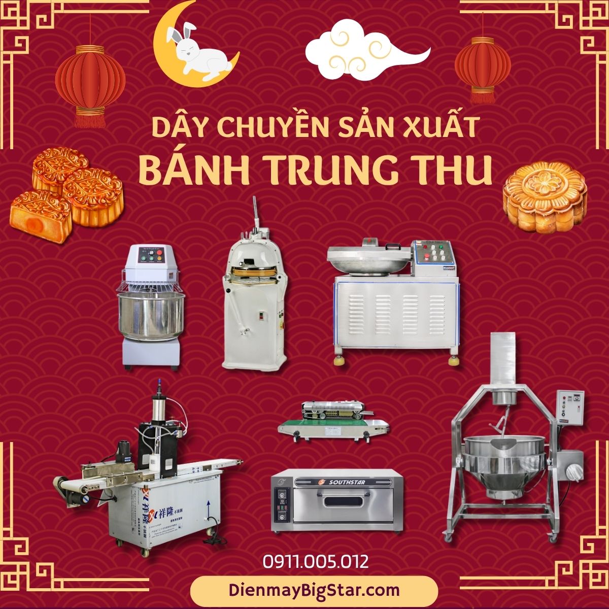 dây chuyền làm bánh trung thu
