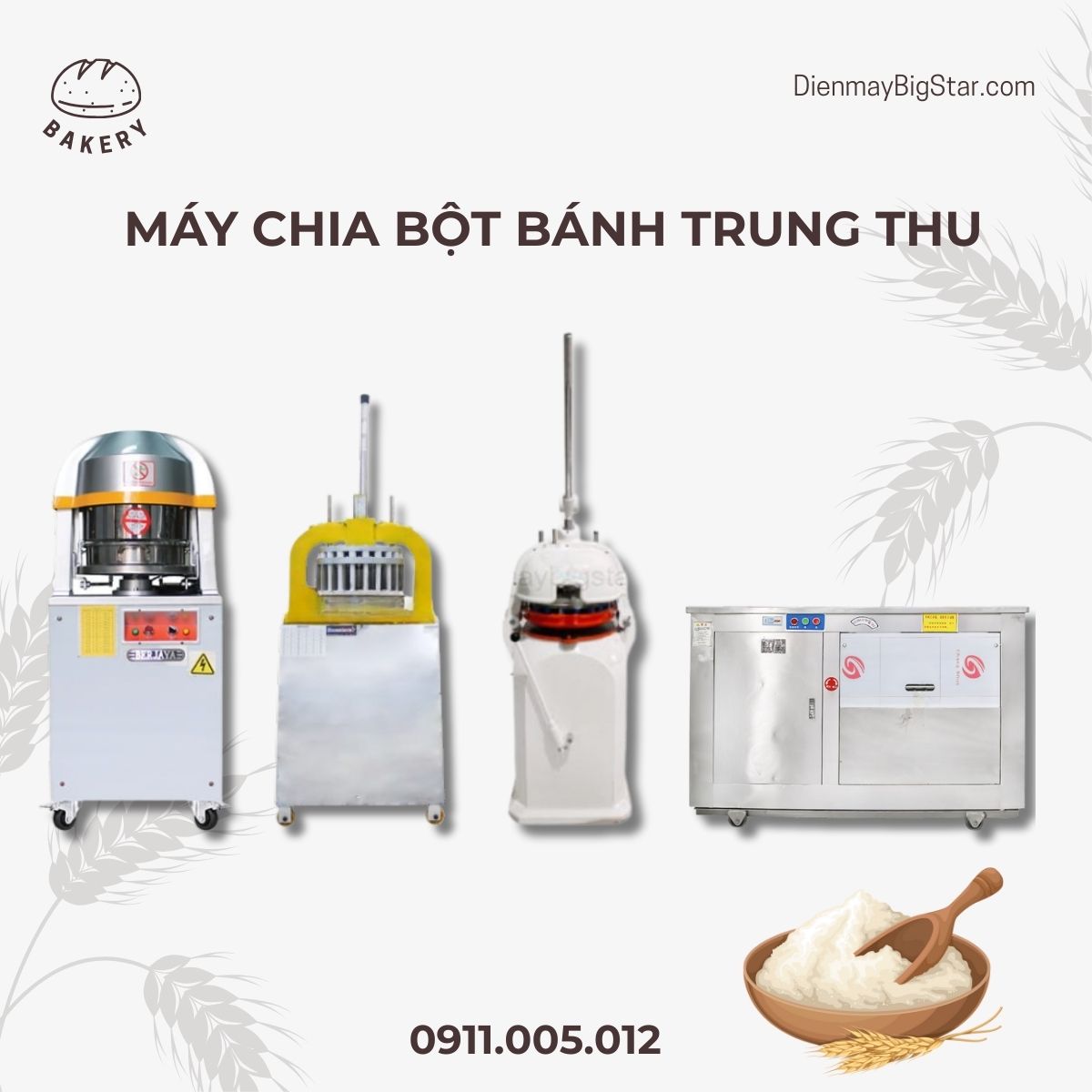 máy chia bột bánh trung thu