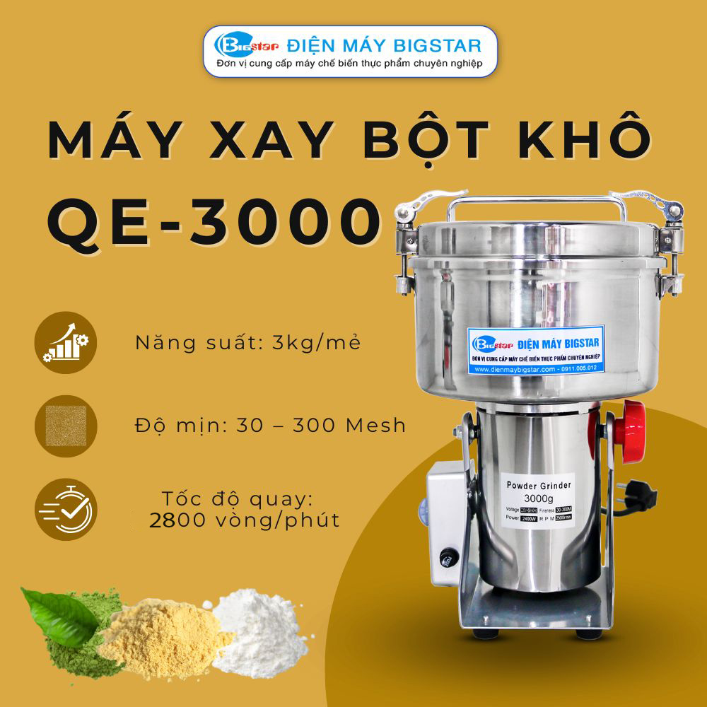 may xay bot kho QE 3000 2025