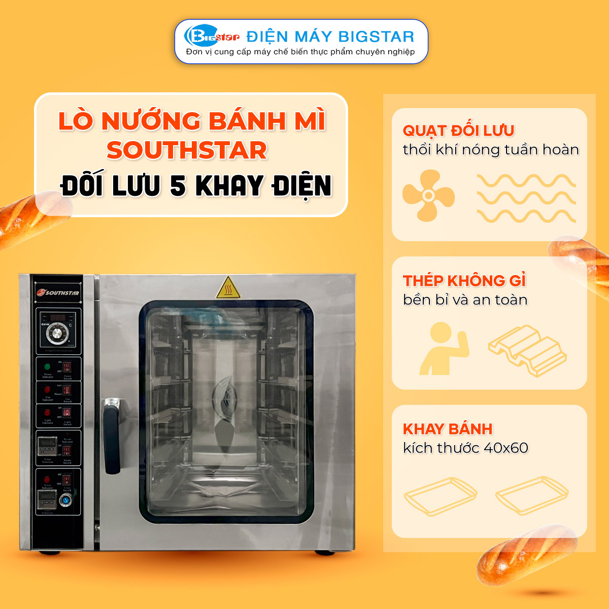 lo nuong banh mi doi luu 5 khay dien southstar tr