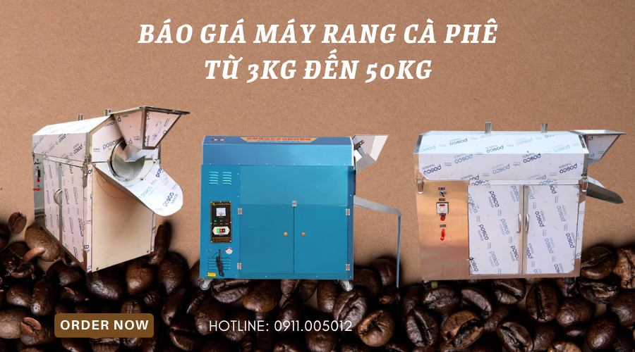 Báo giá máy rang cà phê từ 3kg đến 50kg