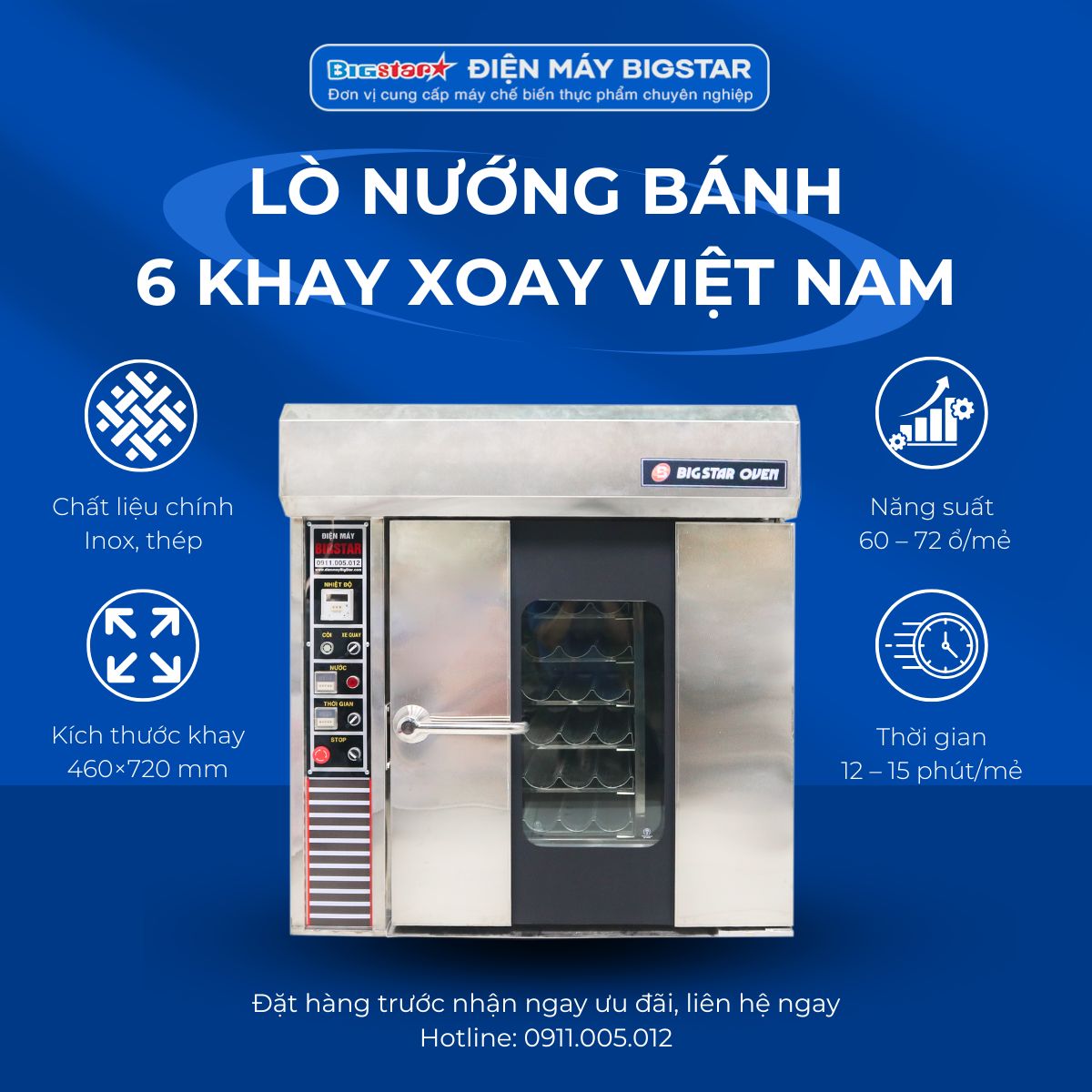 lo nuong banh 6 khay xoay VN