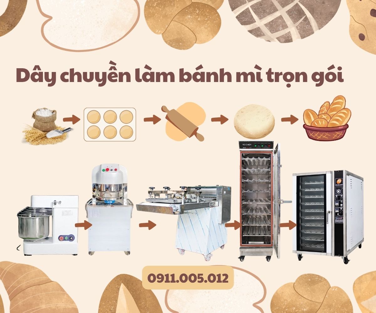 Dây chuyền làm bánh mì trọn gói