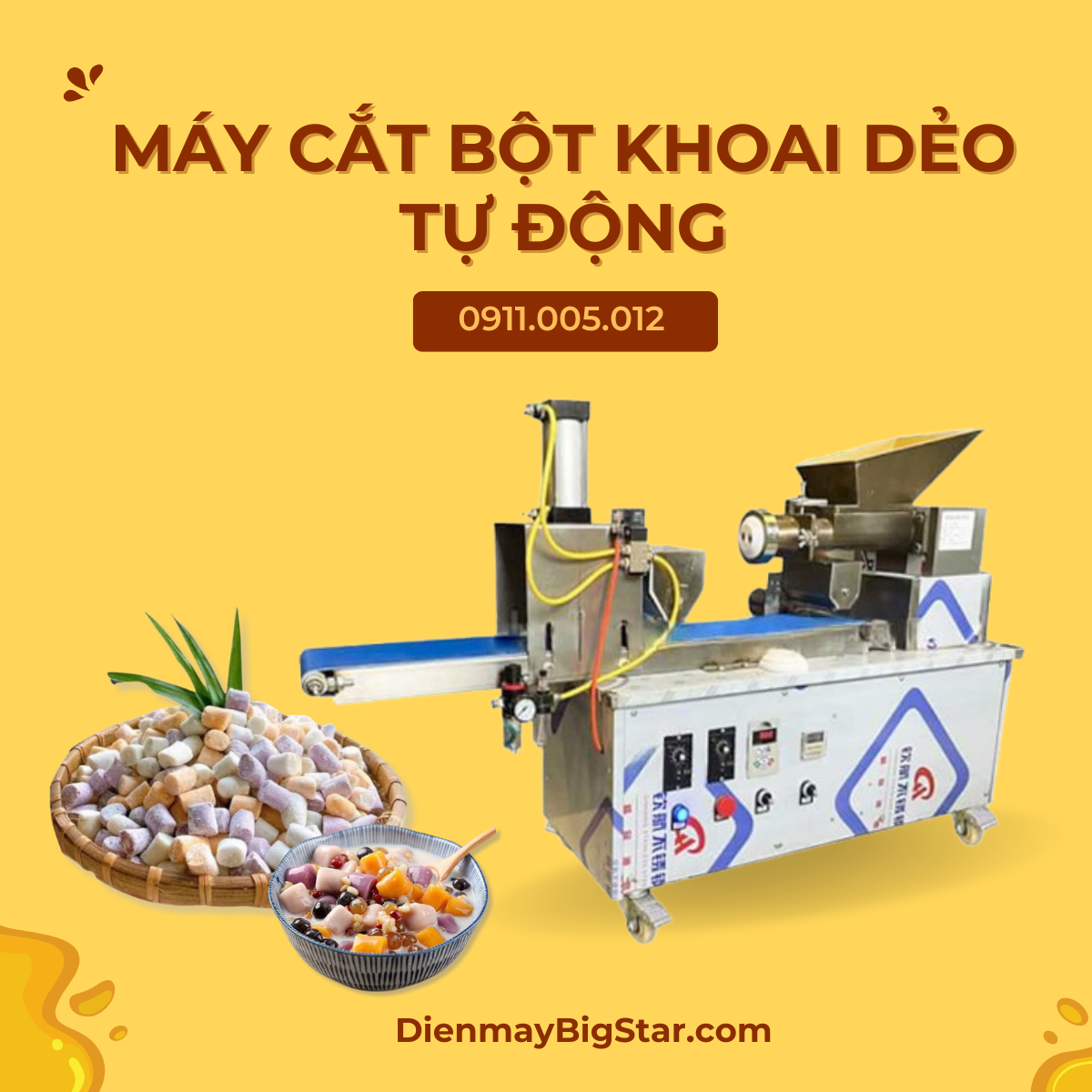 Máy cắt bột khoai dẻo tự động