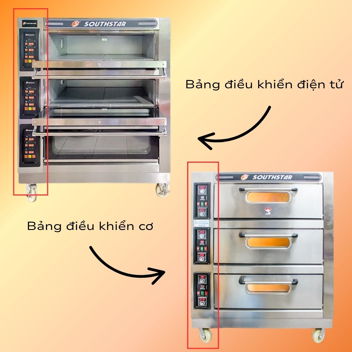 Lò nướng bánh công nghiệp 3 tầng 6 khay