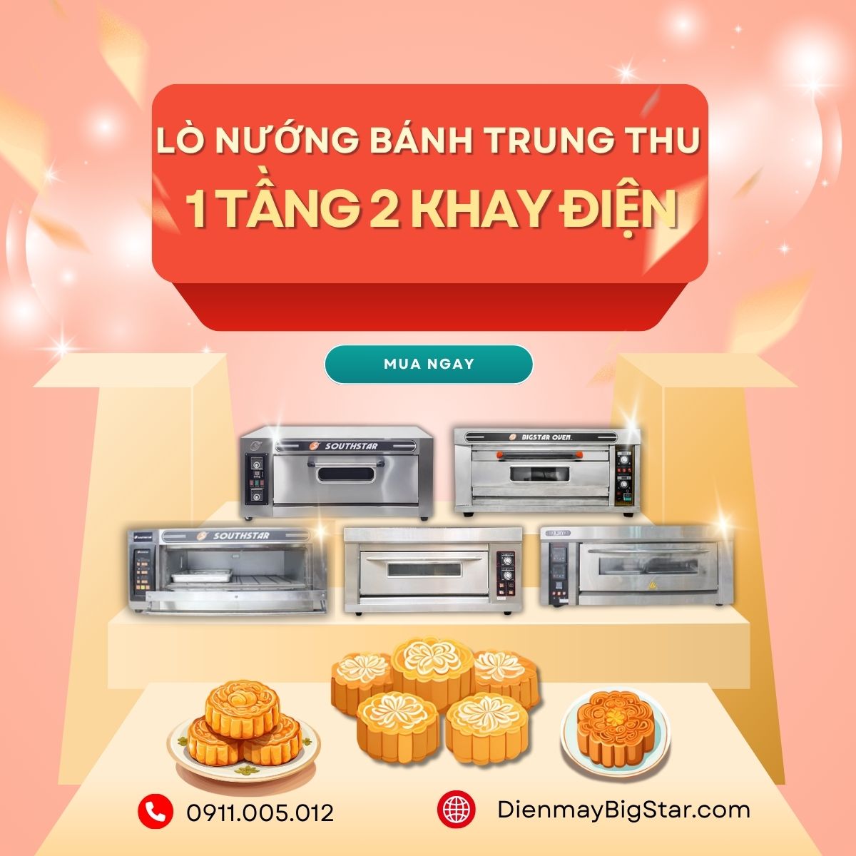 lo nuong banh trung thu 1 tang 2 khay dien