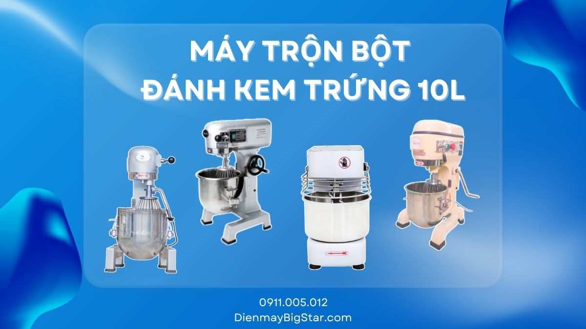 máy trộn bột đánh kem trứng 10L
