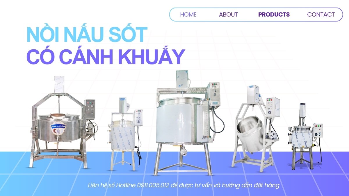Nồi nấu sốt có cánh khuấy 27 nồi nấu sốt có cánh khuấy