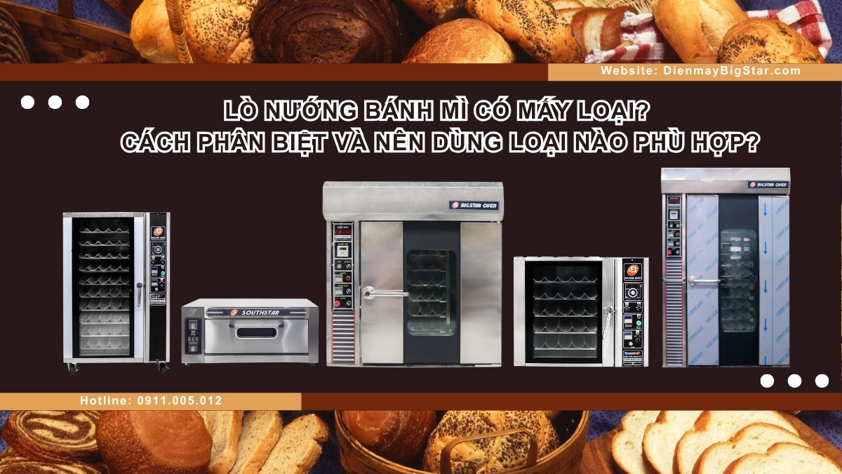 Lò nướng bánh mì có mấy loại? Cách phân biệt và nên dùng loại nào phù hợp? 16 lò nướng bánh mì