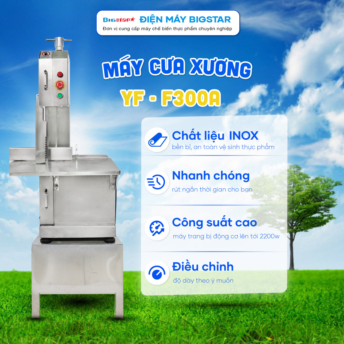may xua xuong inox yf f300 t banner